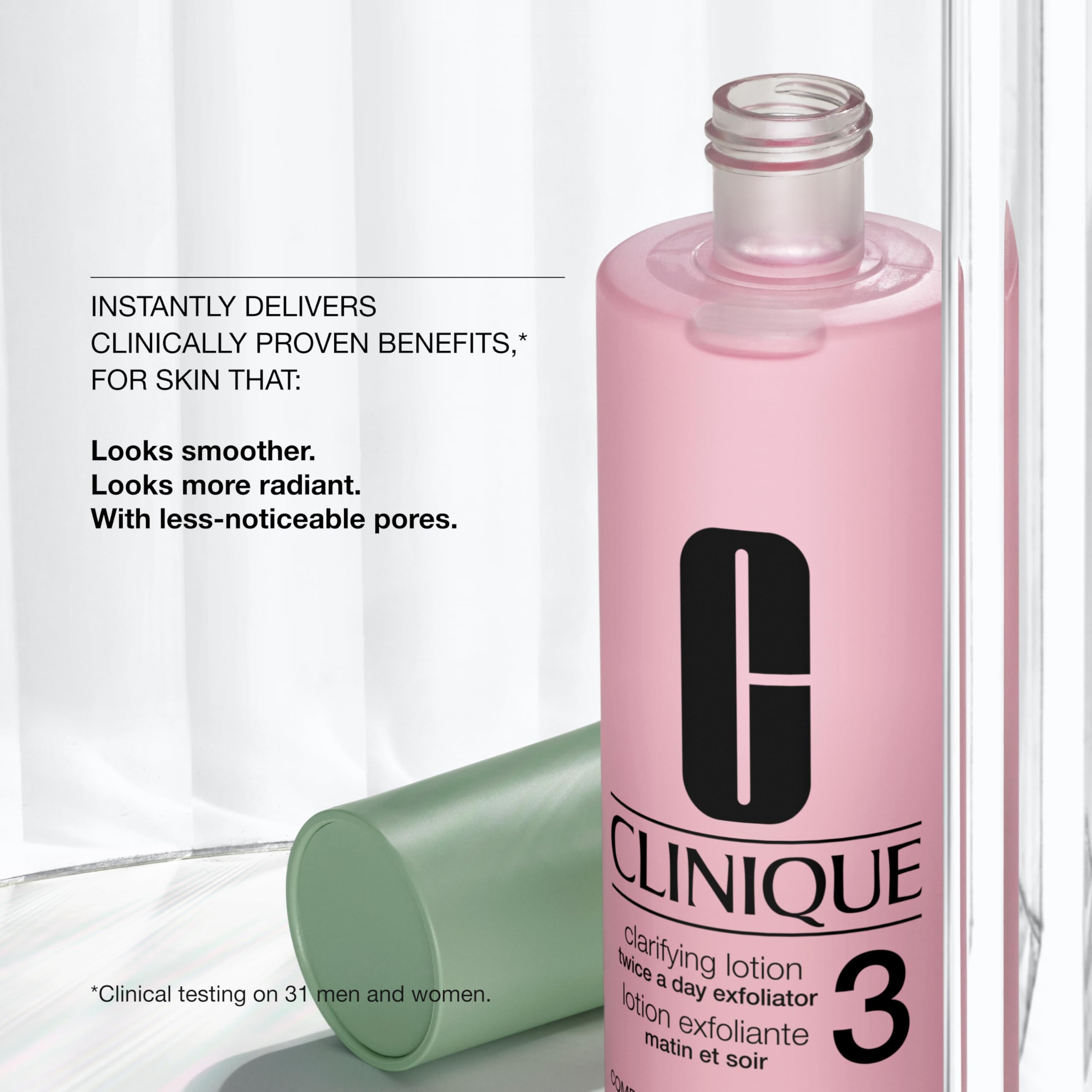 Clinique Clarifying Lotion 3 Face Exfoliator for Oily Combination Skin, 13.5 fl oz