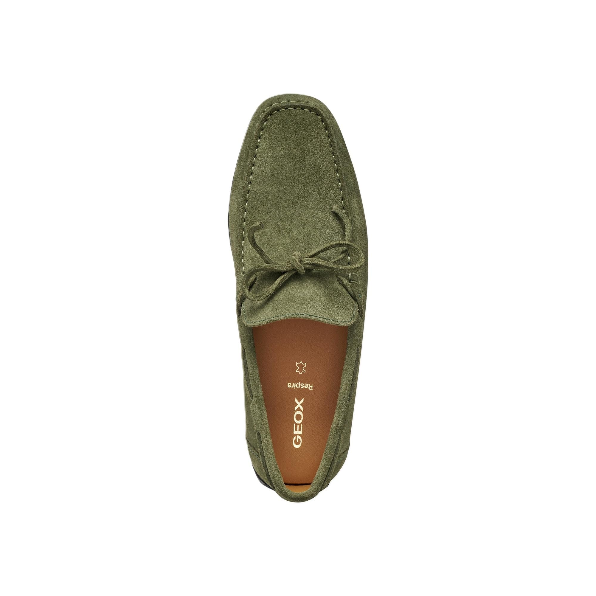 Geox Mocassini Uomo in Pelle Scamosciata Verde, Kosmopolis + Grip, Impermeabili con Suola Traspirante, Casual- U35CFA00022C3005 (Sistema Taglie Calzature EU, Adulto, Numero, Media, 46)