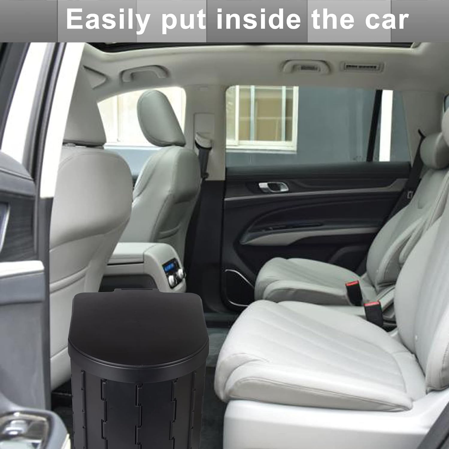 Outdoor Emergency Toilet for Camping Hygiene & Sanitation, Portable Foldable Potty for Car Travel Hiking Fishing Long Trips