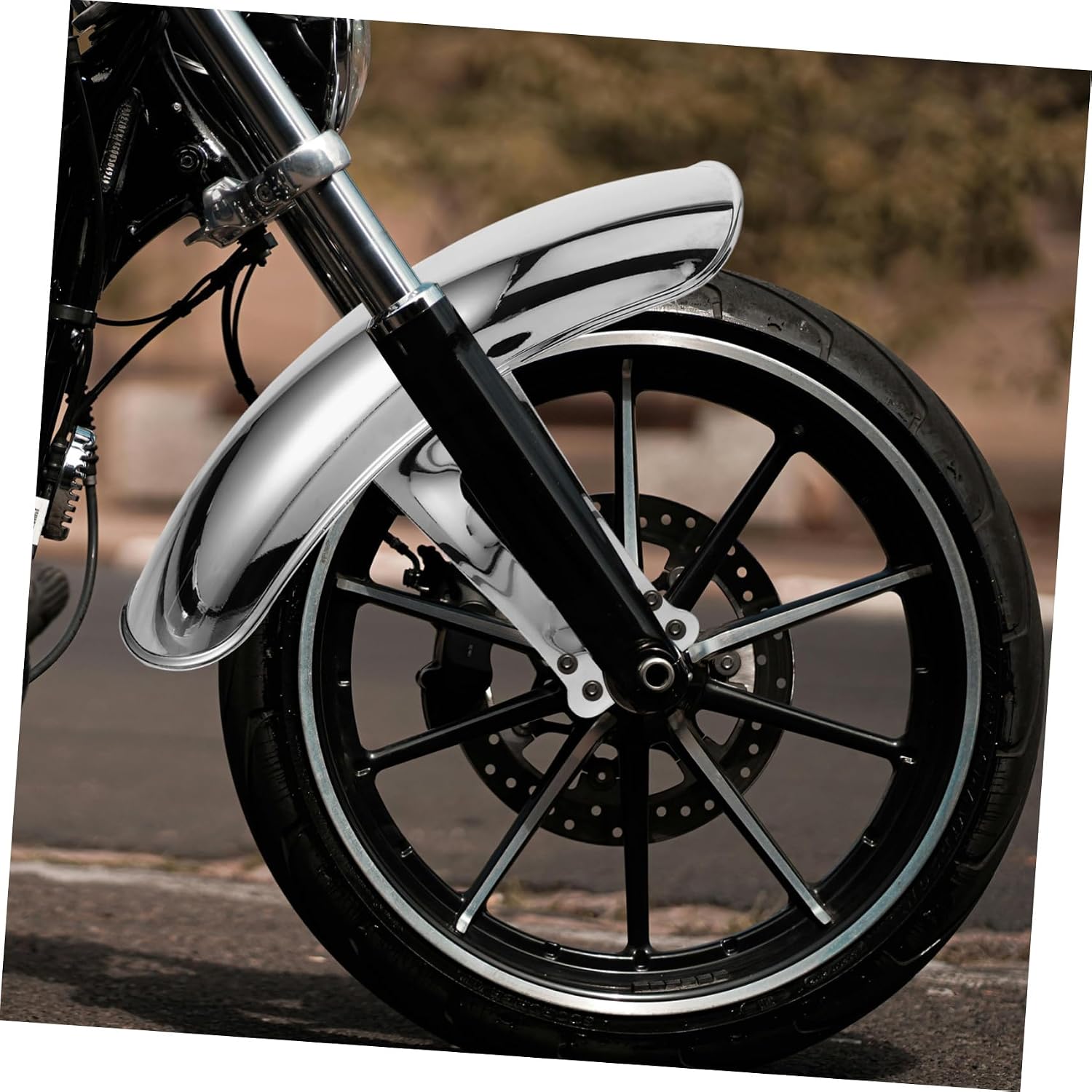 Alipis Motorcycle Front Mudguard Mud Guard for Retro Style Motorcycle Models Easy Installation Prevents Mud Splashes
