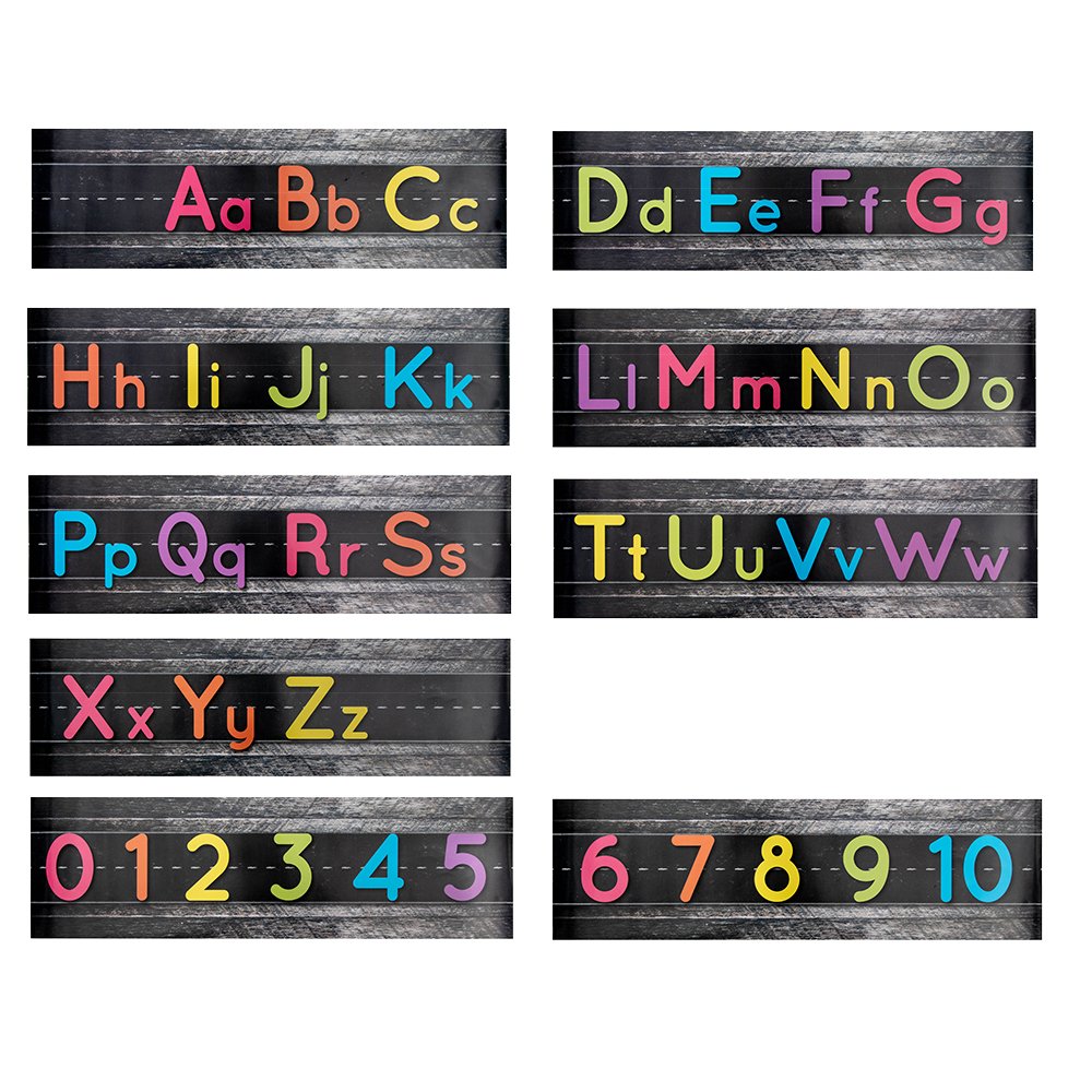 Buy Alphabet Bulletin Set, Manuscript Alphabet Bulletin Board s ...