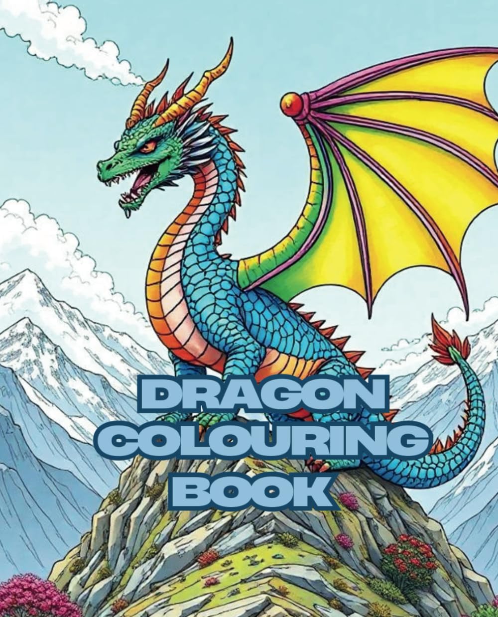 Dragon: Colouring book for adults and teens