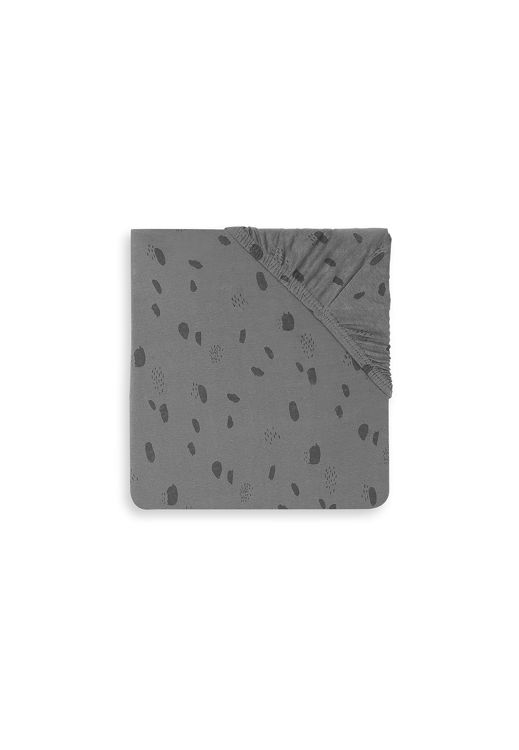 Jollein Drap-Housse Matelas Jersey Box 2 Pièces 75x95 Cm - Gris Storm - 100% Coton Extensible