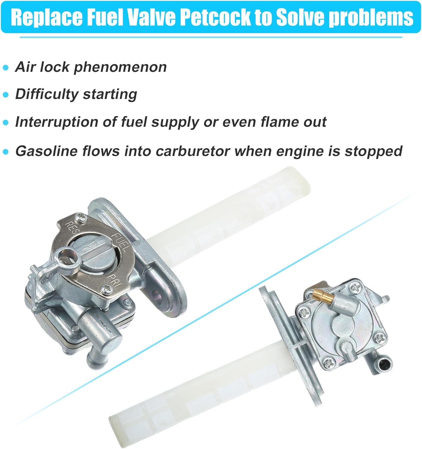 uxcell Fuel Valve Petcock Gas Tank Switch for Suzuki GSXR1100 GSXR750 1986-1992 for Suzuki GSXR600W 1992
