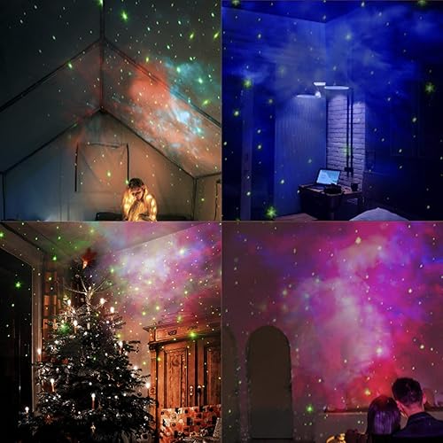 Miniatura 7 de Proyector de galaxia, luz nocturna de estrella, luces espaciales de astronauta, proyector de nebulosa estrellada lámpara LED de techo con