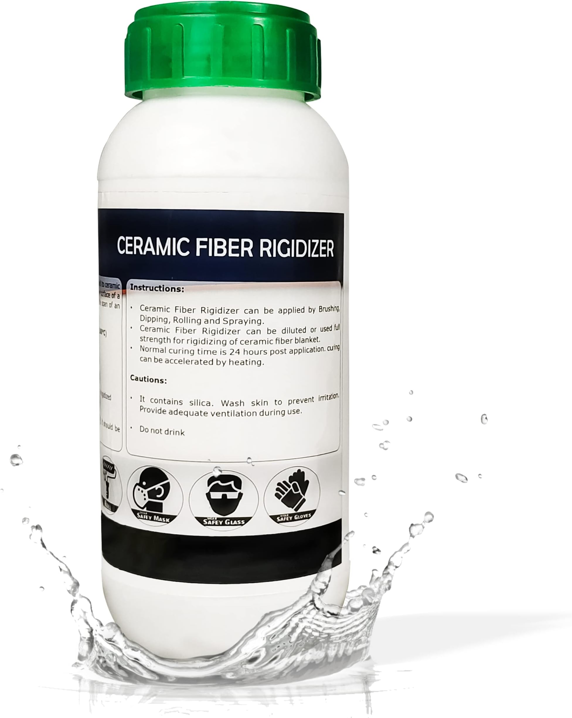 Rigidizer for Ceramic Fiber Coating, 2300F Rated, Fireproof Insulation Surface Coating for Ceramic Fiber Blanket Boards Wool – 16 Oz Rigidizer