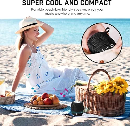 Miniatura 7 de Altavoz Bluetooth potente sonido estéreo, IPX7 impermeable, verdadero emparejamiento estéreo inalámbrico, diseño portátil, último Bluetooth V5.2 -