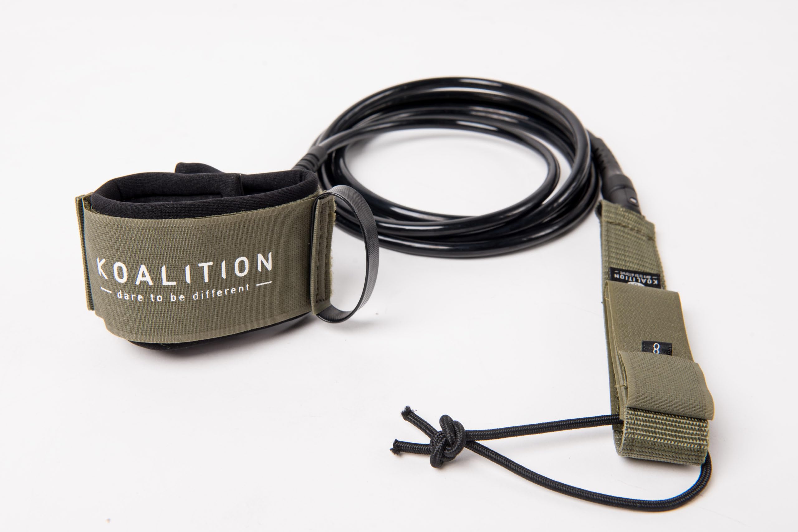 Koalition Surf Leash Invention - Vert militaire 7 mm