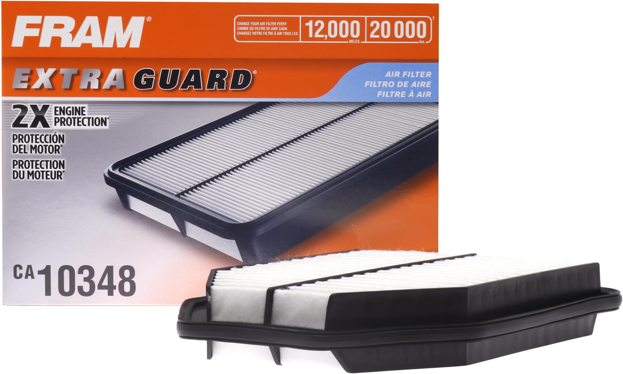 Fram Extra Guard Air Filter, CA10348 for Select Jeep Vehicles, 1 Filter