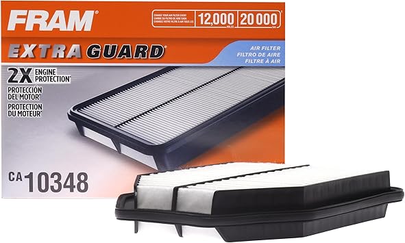 FRAM Extra Guard CA10348 Replacement Engine Air Filter for Select Jeep Wrangler 3.6L & 3.8L, Provides Up to 12 Months or 12,000 Miles Filter Protection