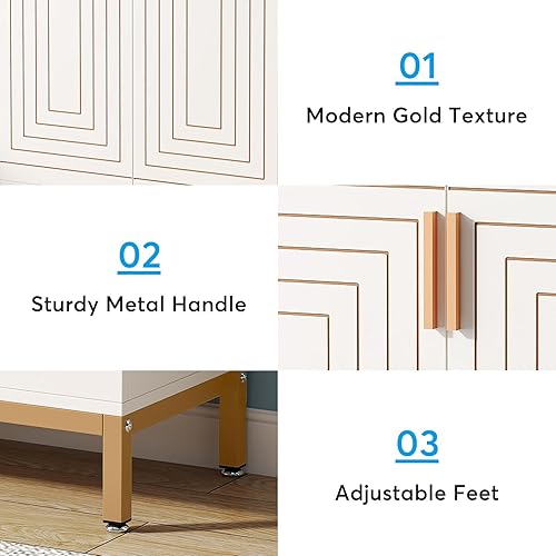 Miniatura 6 de TRIBESIGNS WAY TO ORIGIN HQF1650 - Armario para zapatos, 20 pares, moderno armario de almacenamiento de zapatos con puertas, 6 niveles