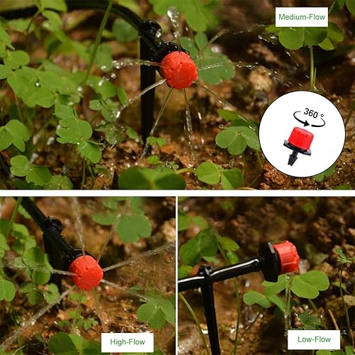 Miniatura 4 de Kit de sistema de riego por goteo de 82 pies, equipo de riego automático con 50 rociadores ajustables y rociadores - Sistema de riego fácil de