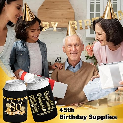 Miniatura 7 de Decoraciones de cumpleaños número 80 para hombres y mujeres, decoraciones de fiesta de 80, suministros de fiesta de cumpleaños 80, recuerdos de