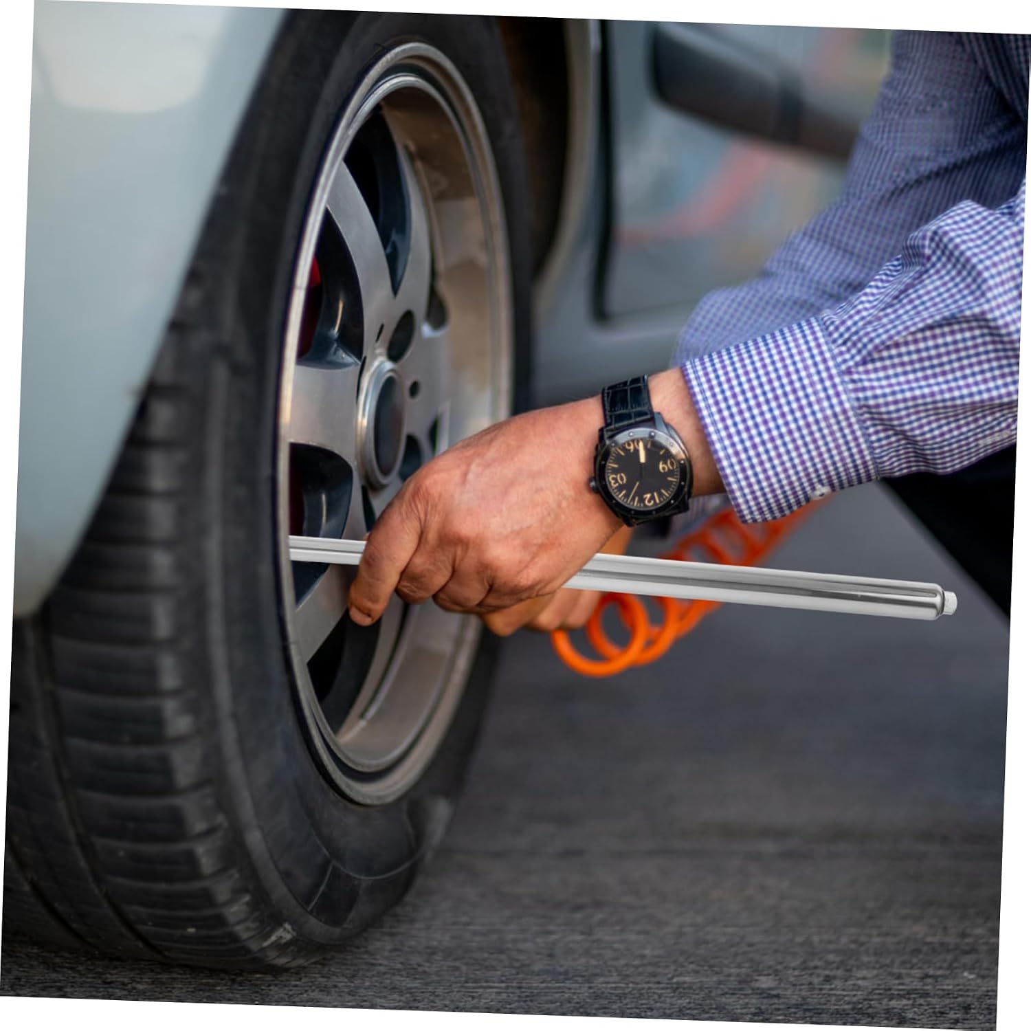 Tire Pressure Gauge Pencil Tool for Accurate Measurement Psi Range Compact Stainless Steel Design for Cars Trucks and Bicycles Essential for Safe Driving