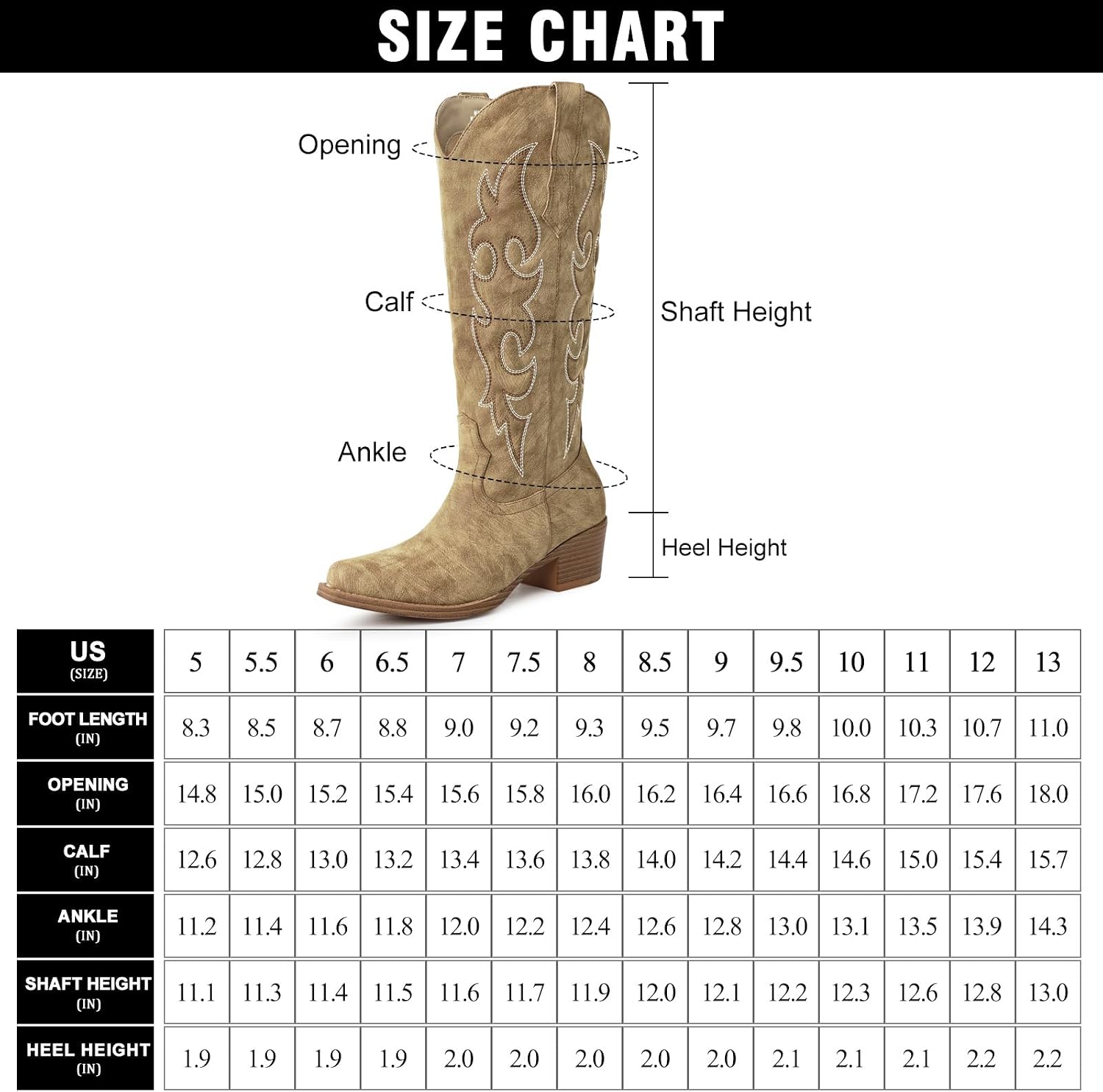 Women's Knee High Cowboy Boots | Pointed Toe Western Cowgirl Boots