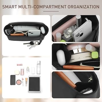Doxo Satin Purse Organizer Insert for Hermes Birkin 25, Black