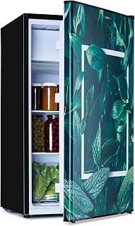 KLARSTEIN Nevera Pequeña Portátil con Congelador, Mini Frigorifico 79 l, Mini Nevera Habitación, Oficina, Frigorificos Pequeños de Bajo Consumo, Neveras Pequeñas Silenciosas, Minibar con 2 Estantes