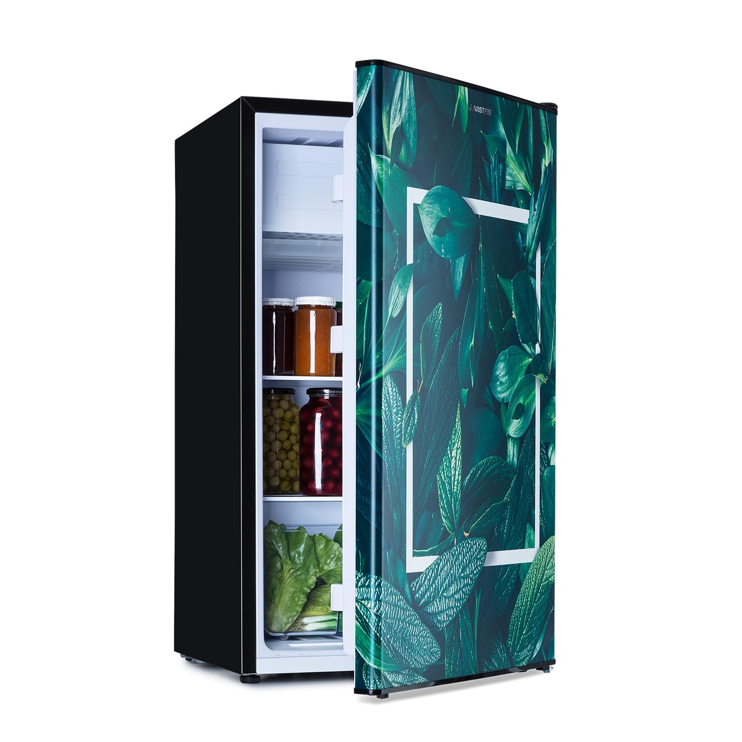 Klarstein Nevera Pequeña Portátil con Congelador, Mini Frigorifico 79 l, Mini Nevera Habitación, Oficina, Frigorificos Pequeños de Bajo Consumo, Neveras Pequeñas Silenciosas, Minibar con 2 Estantes