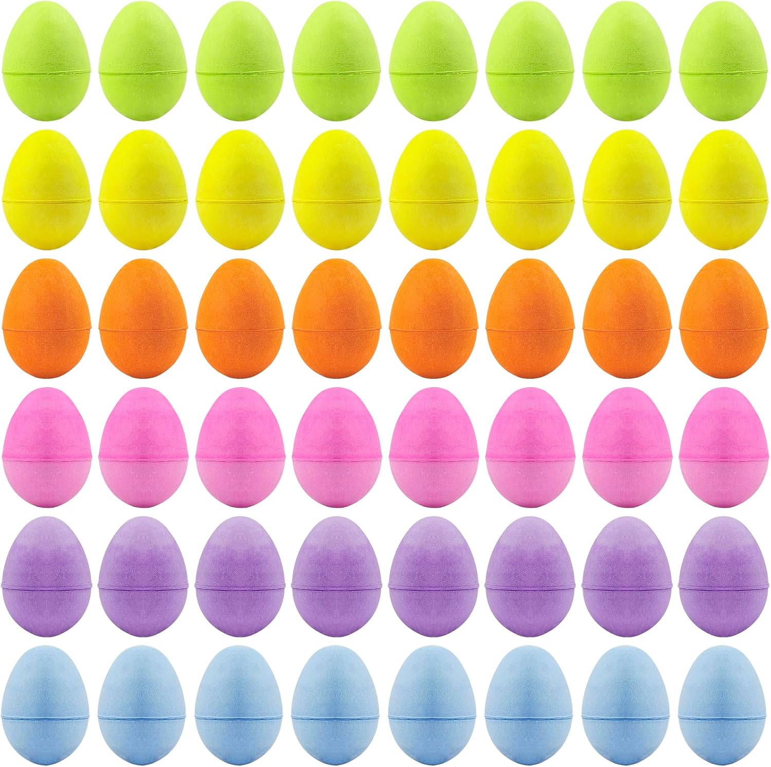 60 Pcs Colorful Paper Mache Easter Eggs for Crafts Fillable Paper Eggs Empty Paint Your Own Eggs for Easter DIY Painting Craft Supplies Egg Hunt Basket Fillers (6 Colors)