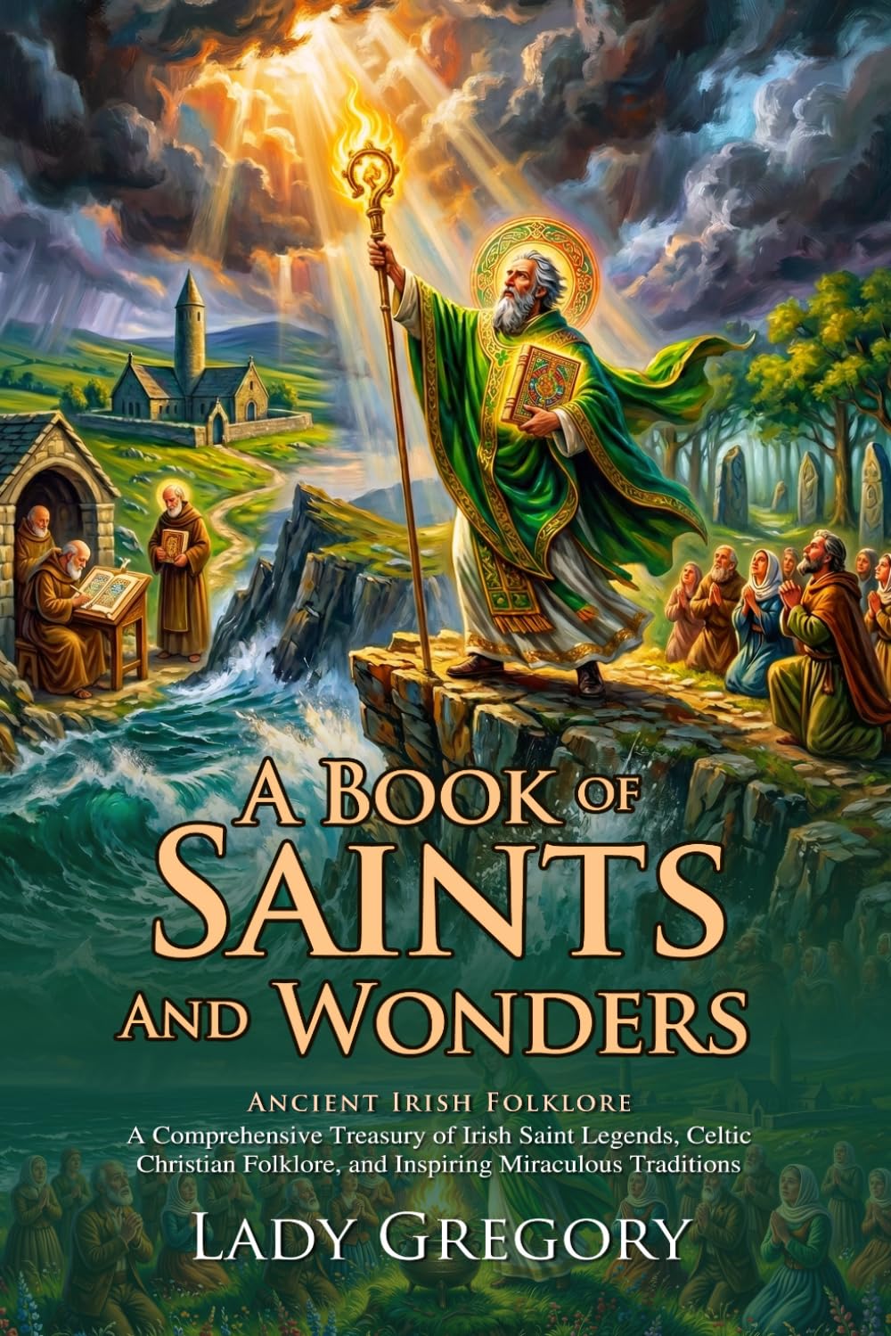 A Book of Saints and Wonders: Irish Celtic Legends and Ancient Folklore: Ancient Heroic Sagas - Fully Illustrated Edition with Author Biography and Commentary