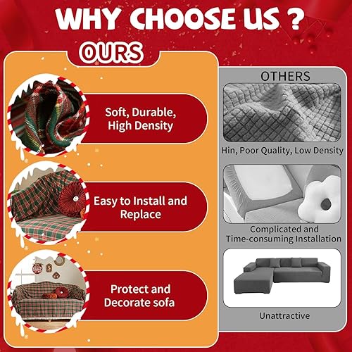 Miniatura 60 de HANDONTIME fundas de sofá beige para sofá, fundas boho de jacquard y corduroy para perros, funda de sofá de felpilla para perros, protector suave