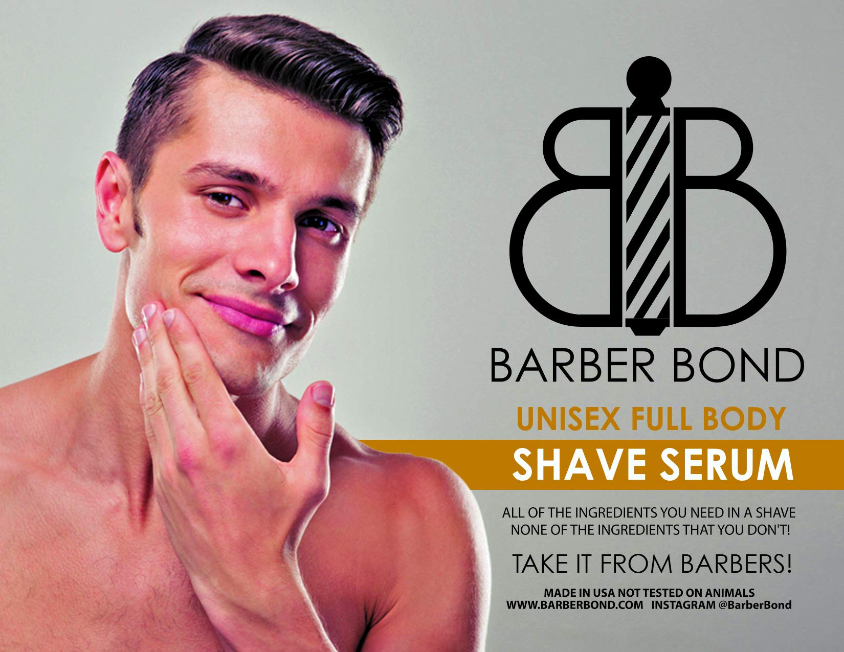 Barber Bond® Premium pełne serum do golenia ciała (236,8 g) przezroczysty żel do golenia dla mężczyzn i kobiet