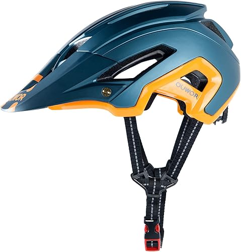 Miniatura 2 de Casco de bicicleta para adultos y jóvenes, casco ligero de MTB con visera ajustable para ciclismo de montañacarretera, 2 tamaños para hombres,