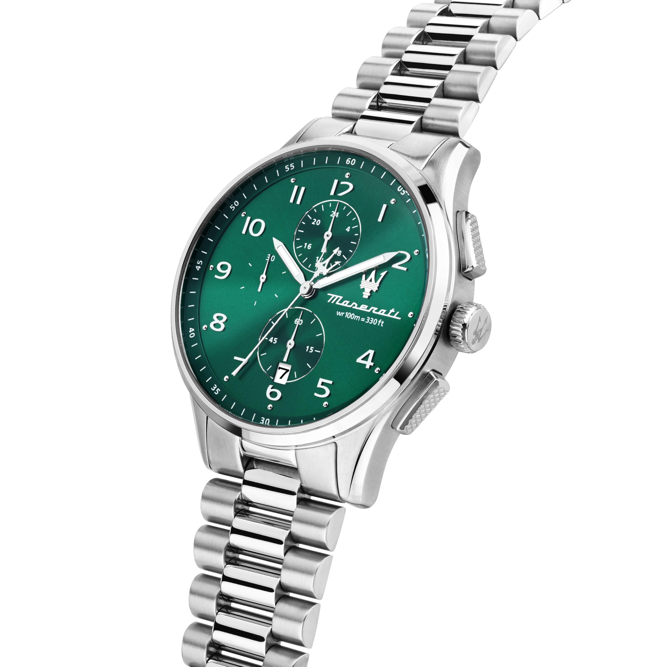 Maserati Orologio Uomo, Cronografo, Analogico, 42 mm, Collezione SORPASSO, Lucido e Satinato
