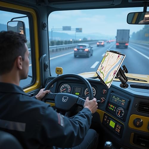 Miniatura 6 de Soporte de tableta resistente, base de taladro de aluminio de 1.5 pulgadas, compatible con tabletas de 7.5 a 13 pulgadas, soporte industrial para