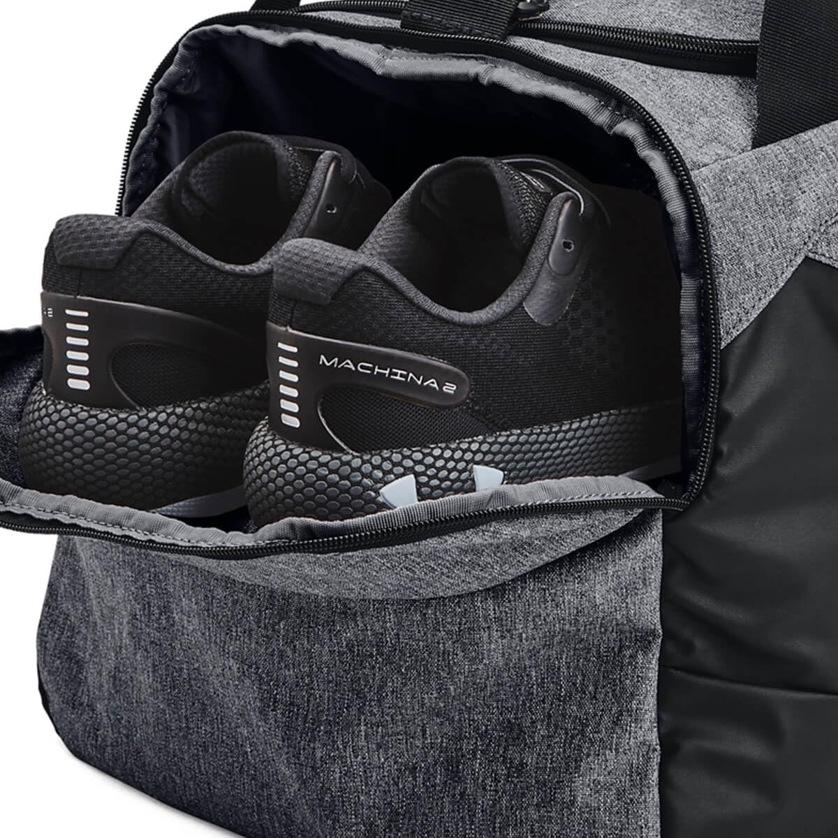 Under Armour Unisex Undeniable 5.0 Medium Duffle Bag - Pitch Gray Medium Heather / Black / Black - OSFM