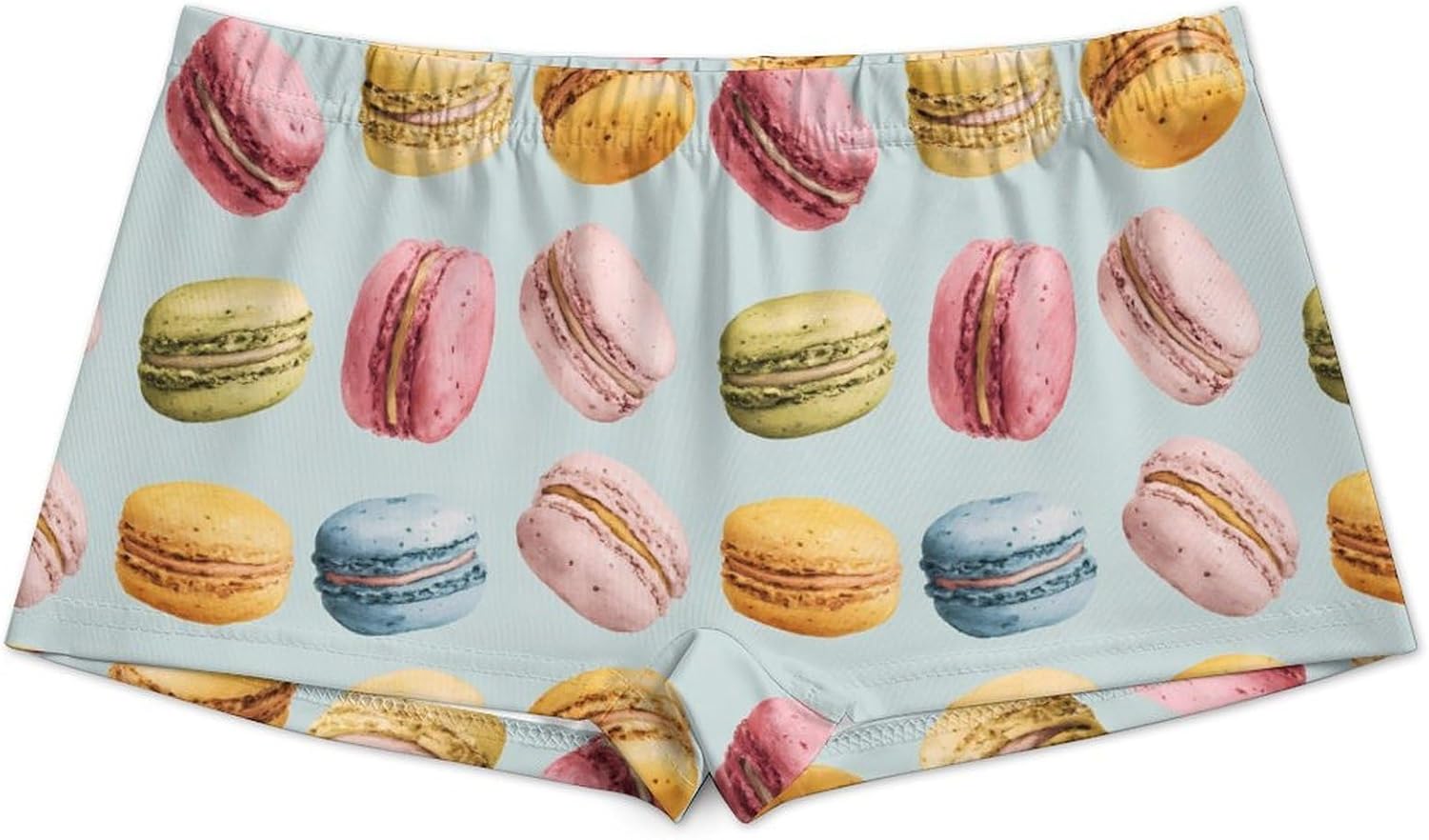 Macaroons Fashion Women's Boxer Briefs Breathable Underpants Trunks Stretch Underwear