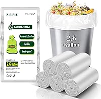 Vista 9 de Pequeñas bolsas de basura compostables – Mini bolsa de basura biodegradable de 1.2 galones, sin fragancia y fácil desgarre, a granel, forros