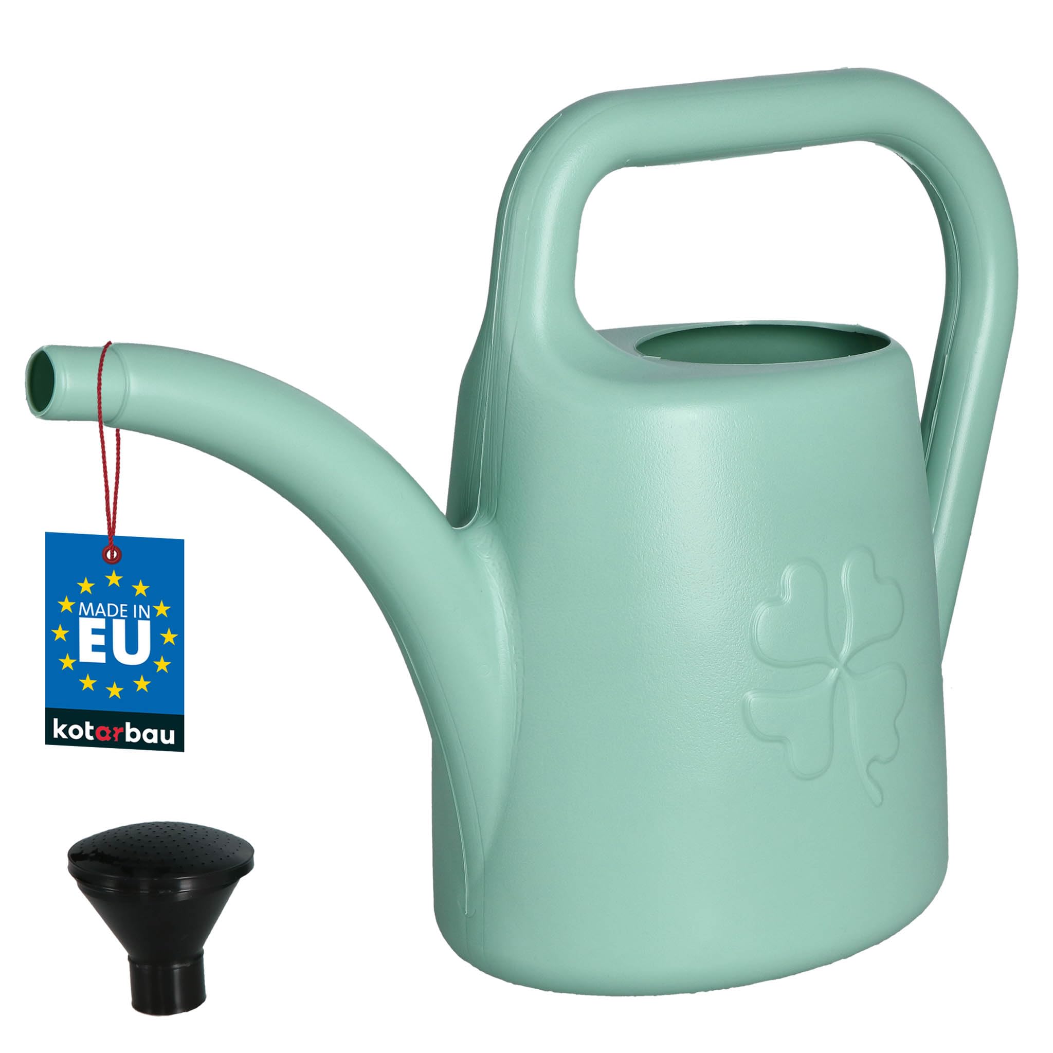 KOTARBAU® Watering Can - Plastic - 4.5 L (0.99 Gallon) - Sage - Indoor Watering Can - with Removable Rose - for Garden Houseplants - Lightweight - Ergonomic Design