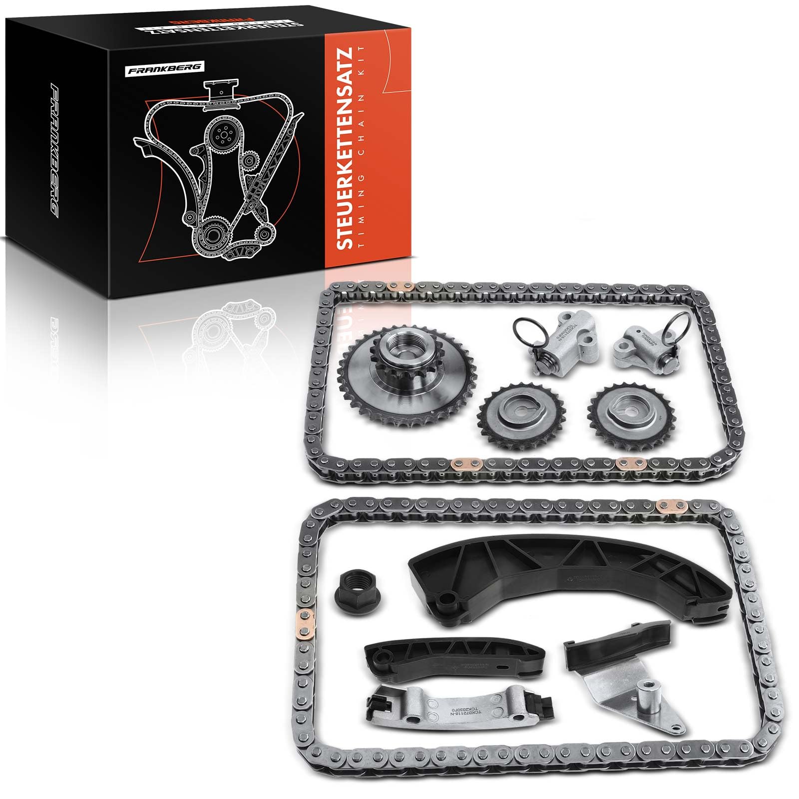 Frankberg Kit de cadena de distribución 243762A000 | Compatible con: i30 GD, Alma AM, Río III UB, Venga YN, iX20 JC, Getz TB, Río II JB, Cerato LD, Picanto SA