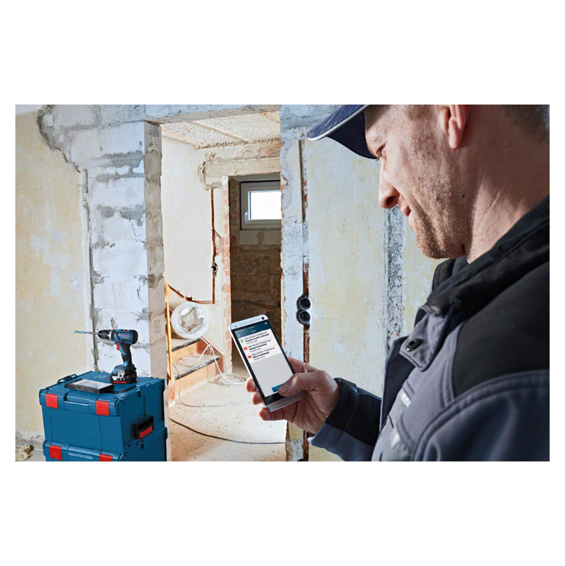 Bosch Professional 06019G2102 Trapano con Percussione Li-Ion GSB 18V-60 C Solo, Carton, 18 V