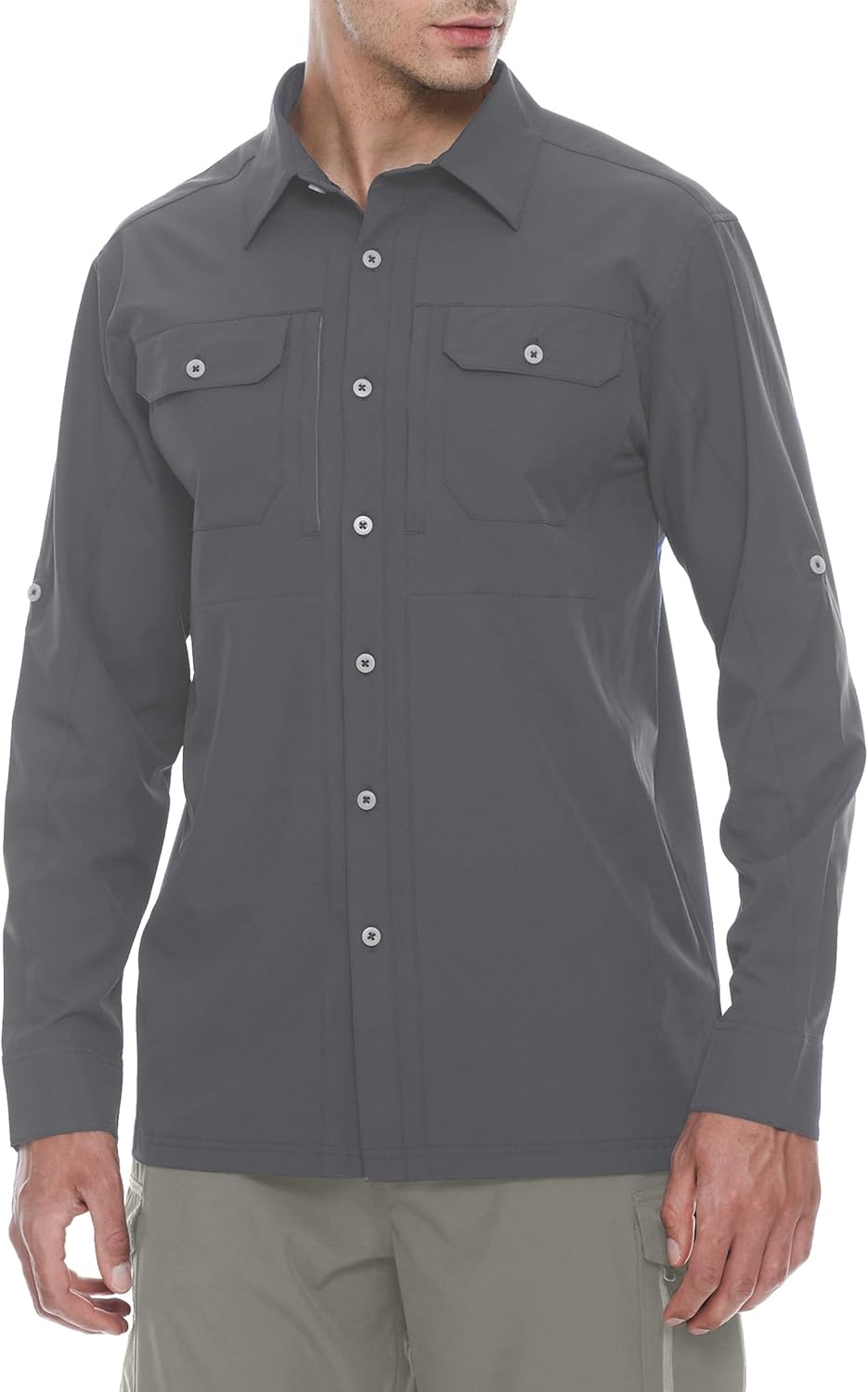 Little Donkey Andy Men's Utility Button Down Shirt - Image 2