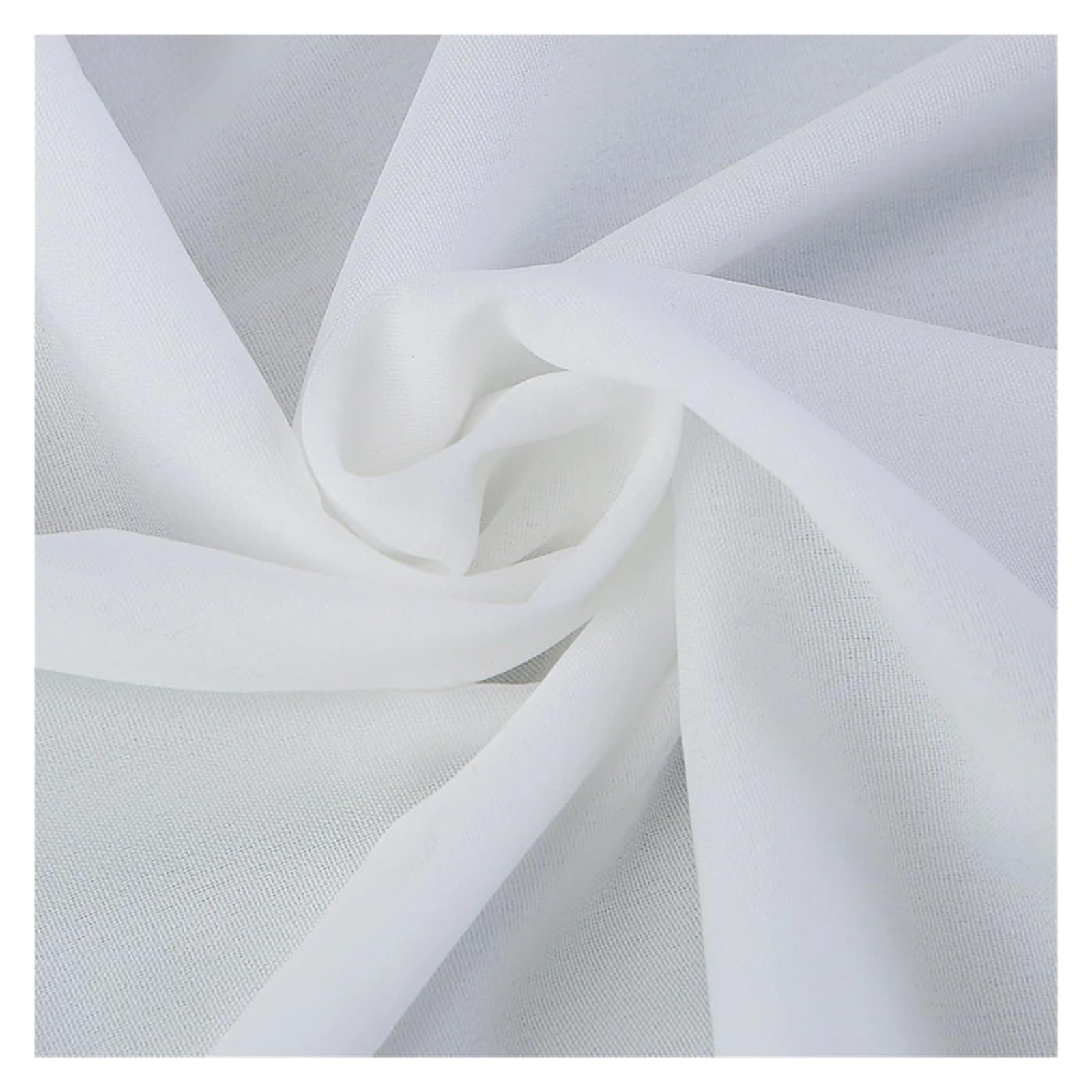 Bügelvlies Stoff Schwarz-weißer einseitiger Einlagestoff for Aufbügeln, weiches Chiffon-Futter, DIY-Kleidung, Nähzubehör(1.5 X 5M)