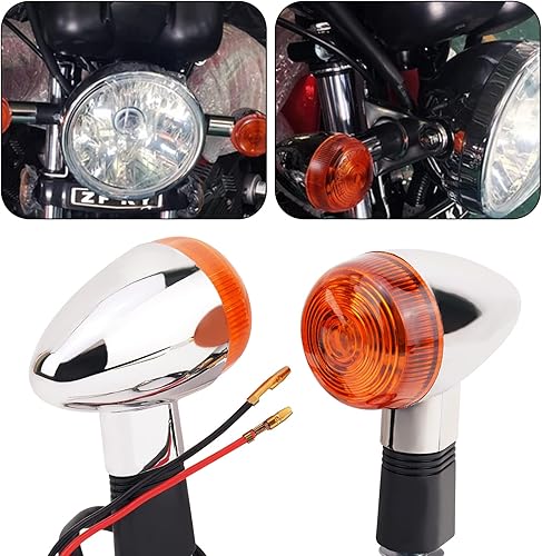 Miniatura 8 de AHL Luz de señal de giro para motocicleta compatible con Yamaha XV250 XV125 no indicadores LED intermitentes