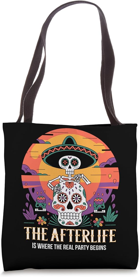 Day of The Dead Mexican Dia De Los Muertos Sugar Skull Tote Bag