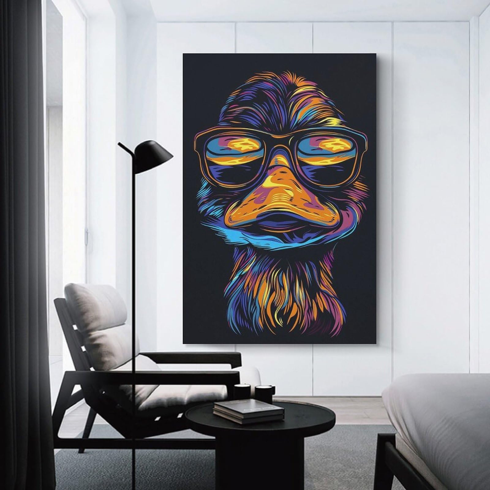 Junmoney Platypus Colorful Decorative Canvas Print, 12x18inch(30x45cm), for Gallery Wall Decor And Room Displays, Wall Decor Suited to Curated Displays
