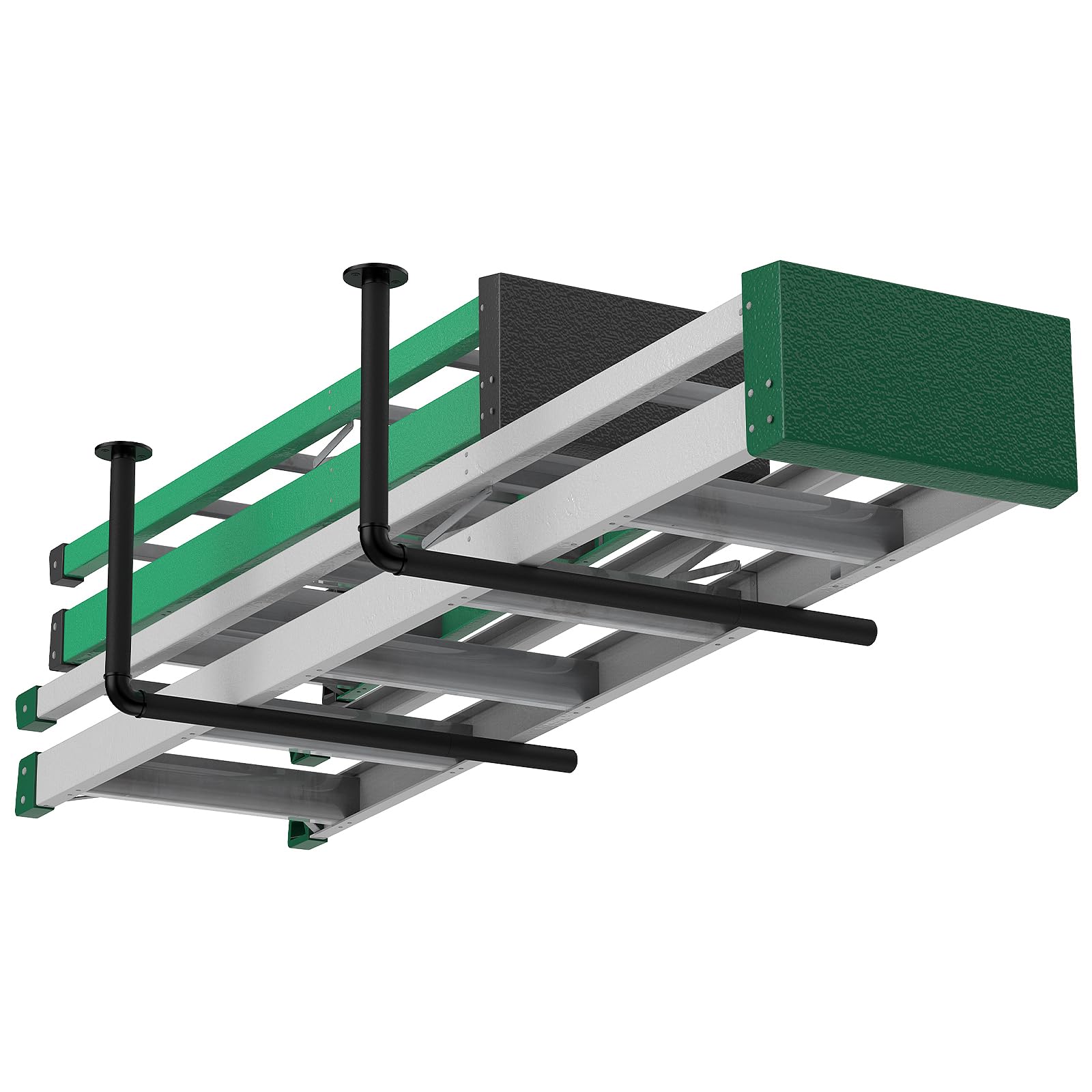 Shinoske Organizador de Techo y Pared para Garaje, Soporte Ajustable para Equipos Largos y Pesados, Ideal para Tablas de Surf, Escaleras, Herramientas, Solución de Almacenamiento para Trastero