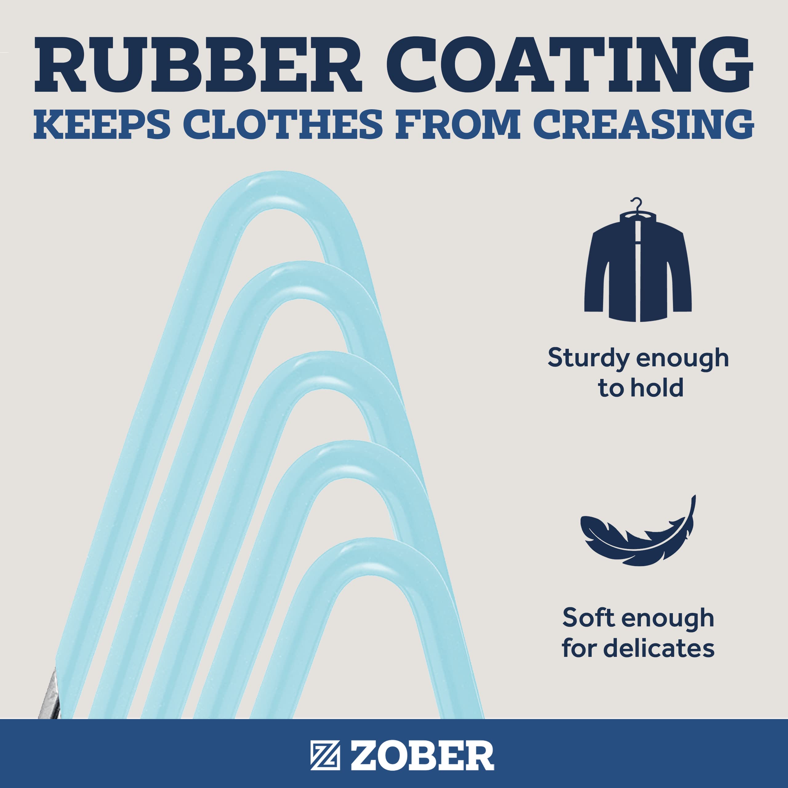 Zober Pants Hangers Non Slip 40 Pack Open Ended Pants