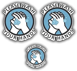 Kramer Please WASH Your Hands Decal Sticker Label Warning Sanitary Clean 4