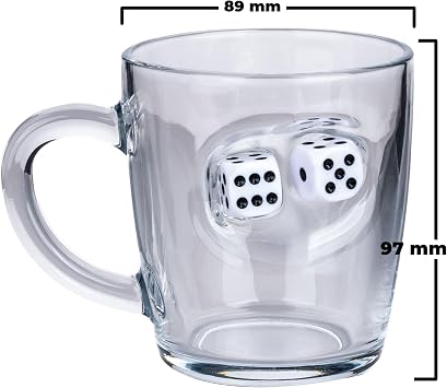 Tavla Zarlı Fincan Çay Kahve Bardağı Kupa Zarı 340cc (Fincan)