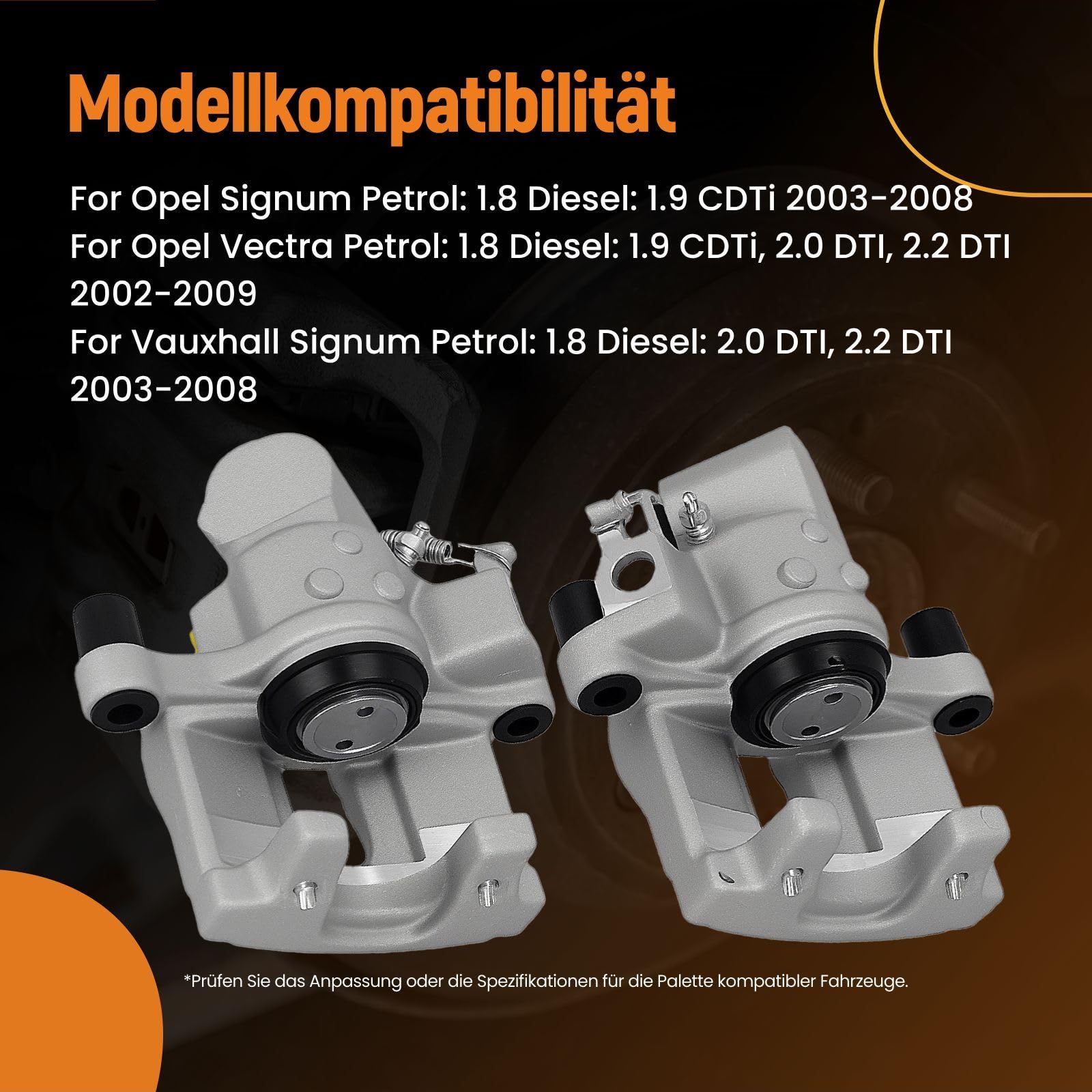 maXpeedingrods 2 pinzas de freno trasero derecho para Opel Signum Vectra 542477 93181404 95520073 344006
