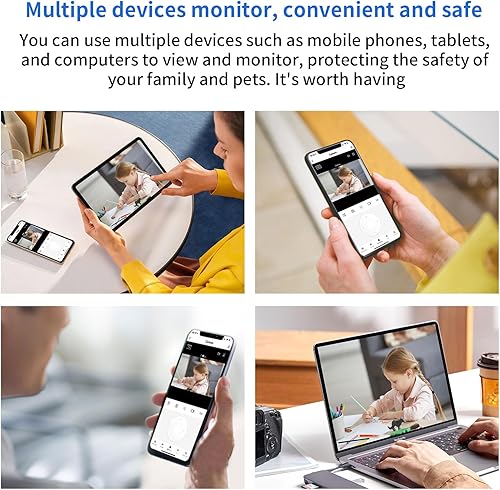 Miniatura 7 de LuckSun Cámara WiFi de seguridad 2K 1296P para interiores, inalámbrica, un botón, conversación de 2 vías, PTZ, seguimiento inteligente, cámara para
