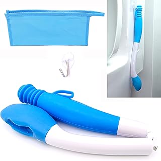 BEEMEEMASTER Foldable Long Reach Comfort Wiper for Toilet Paper , Toilet Tissue Aid Butt Wiper Holder for Disabled / Bariatric Surgery,Wiper with Hook