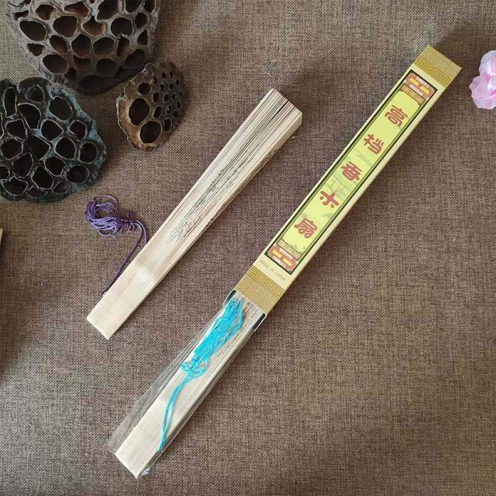 Abanico De Mano Plegable,Abanico Plegable De Mano Para Damas Estilo Chino Antiguo Pinos Densos Impresión De Abanicos De Mano Hueco Tallado Incienso Abanicos De Huesos De Madera Para Fiesta De Verano