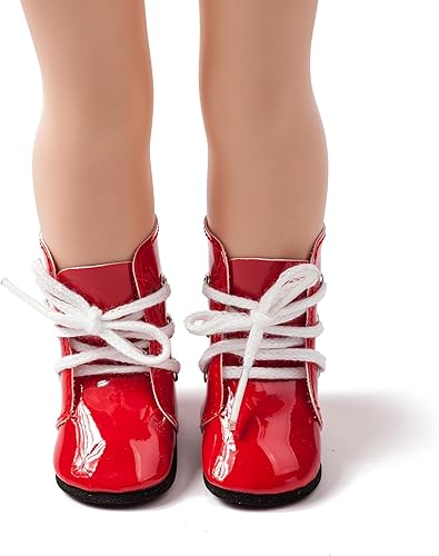 Miniatura 5 de 6 pares de zapatos de muñeca para muñecas de 14.5 pulgadas, muñecas American Wellie Wishers 100% Get Boots Doll Accessories