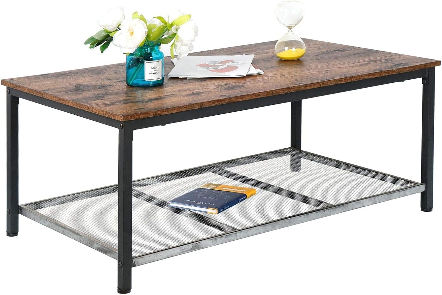 Industrial/Vintage Coffee Table, Cocktail Table w/Storage